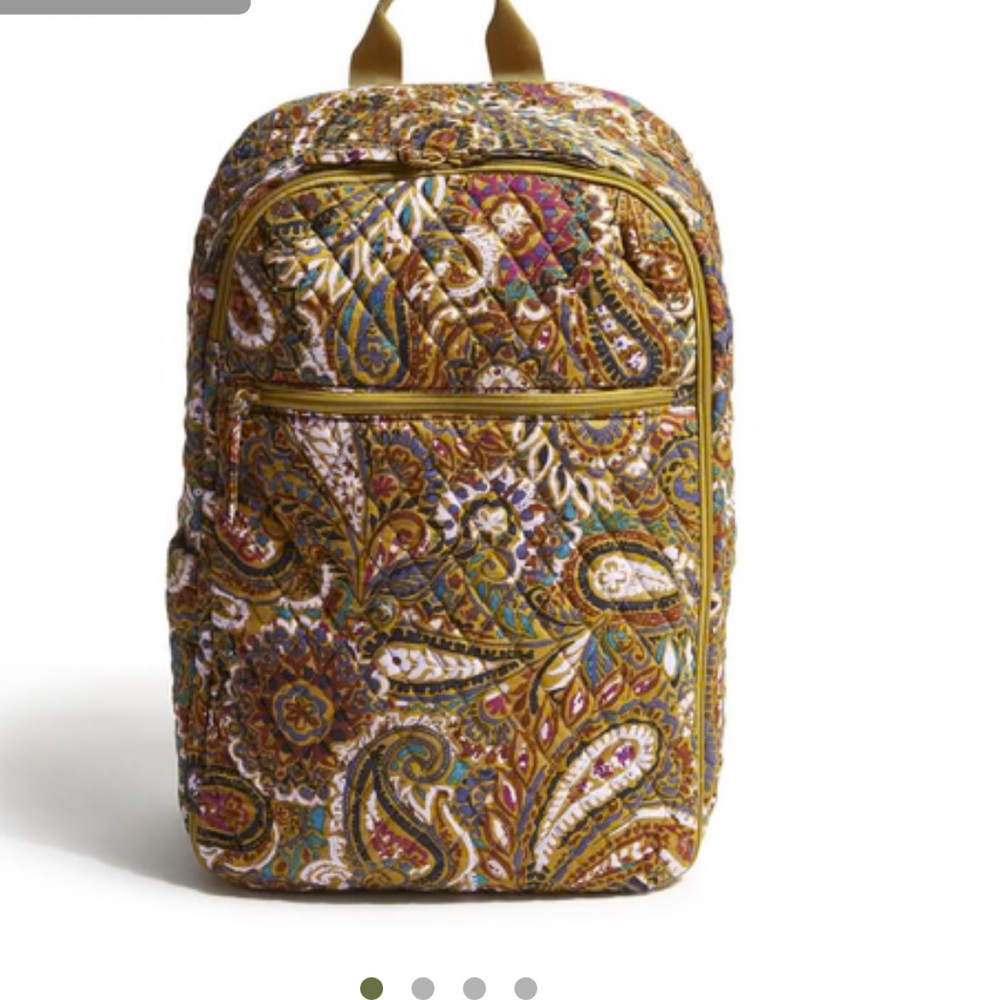 NWT Vera Bradley Lay Flat Travel Backpack. Buta Spray paisley print.  Cotton